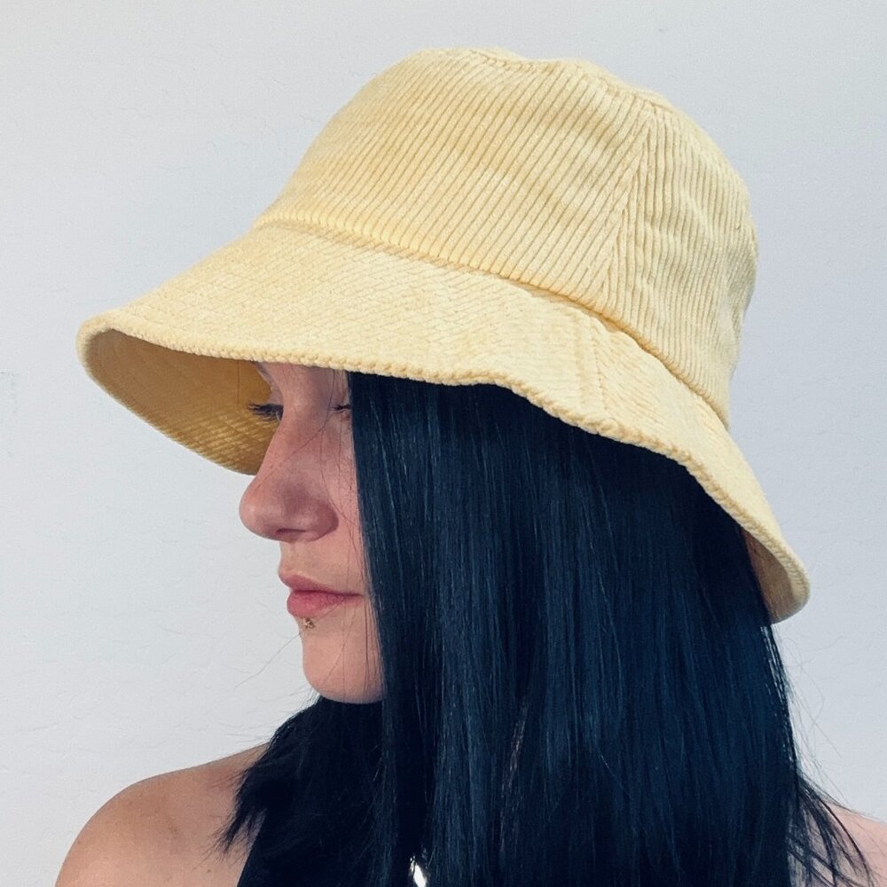 Yellow Corduroy Bucket Hat